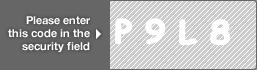 captcha code for visual authentication  letter P number 9 letter L number 8